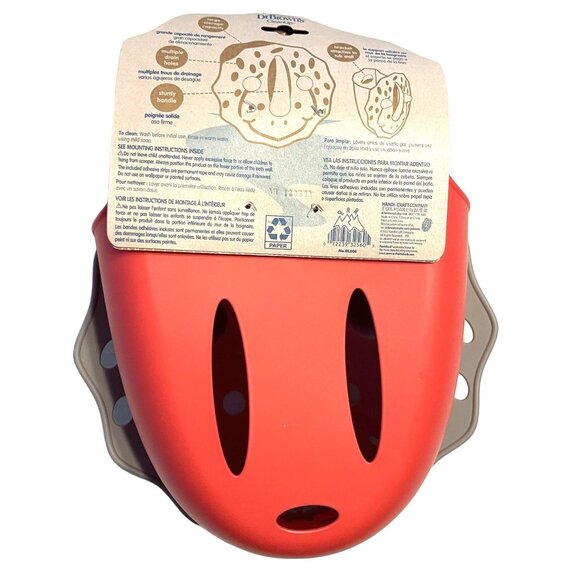 Dr Browns Dino Scoop Bath Toys Organizer Triceratops Red Gray BPA Free Plastic - Picture 3 of 16